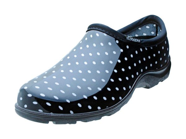 Sloggers Women s Garden Rain Shoes 9 US Black Polka Dot Online now