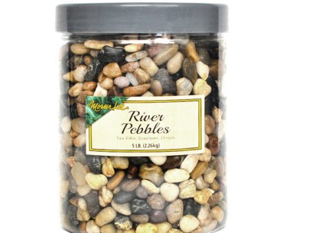 Mosser Lee River Pebbles Assorted Stone Vase Filler 5 lb For Sale