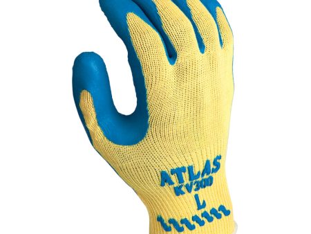 Atlas Unisex Indoor Outdoor Coated Work Gloves Blue Yellow L 1 pair Online now