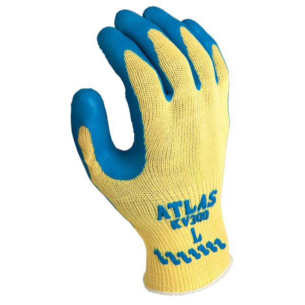 Atlas Unisex Indoor Outdoor Coated Work Gloves Blue Yellow L 1 pair Online now