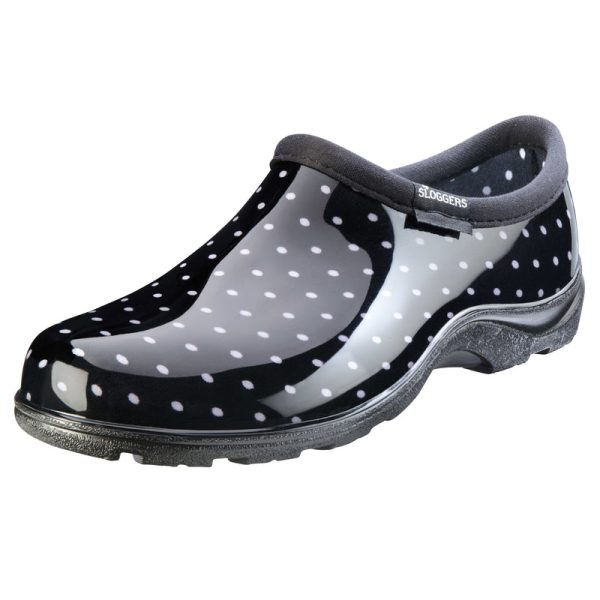 Sloggers Women s Garden Rain Shoes 9 US Black Polka Dot Online now