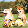 Dog Interactive Football Toys Children Soccer Dog Outdoor Training Balls Pet Sporty Bite Chew Teething Ball With Cute Printing Online now