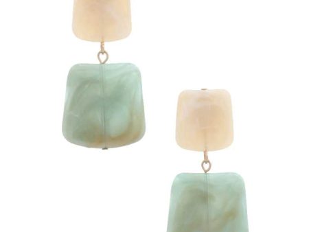 Acetate Resin Square Drop Earring For Cheap