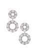 Double Circle Rhinestone Earring Hot on Sale