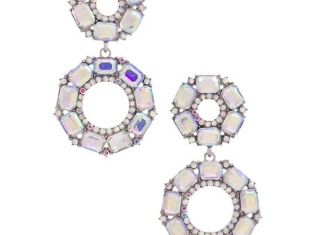 Double Circle Rhinestone Earring Hot on Sale