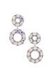 Double Circle Rhinestone Earring Hot on Sale