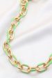 Color Metal Oval Link Necklace Fashion