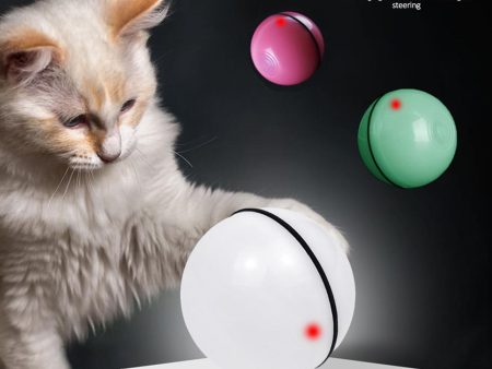 Bola de juguete de gato divertido mascota rodante electrónico láser LED on Sale