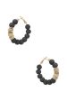 Clay Ball With Metal Accent Hoop Earring Online Sale