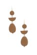 Geometric Wood Bead Dangle Earring Sale