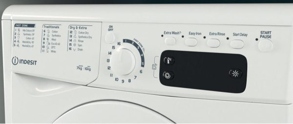 Indesit EWDE761483W 7Kg   6Kg Washer Dryer with 1400 rpm - White - D Rated on Sale