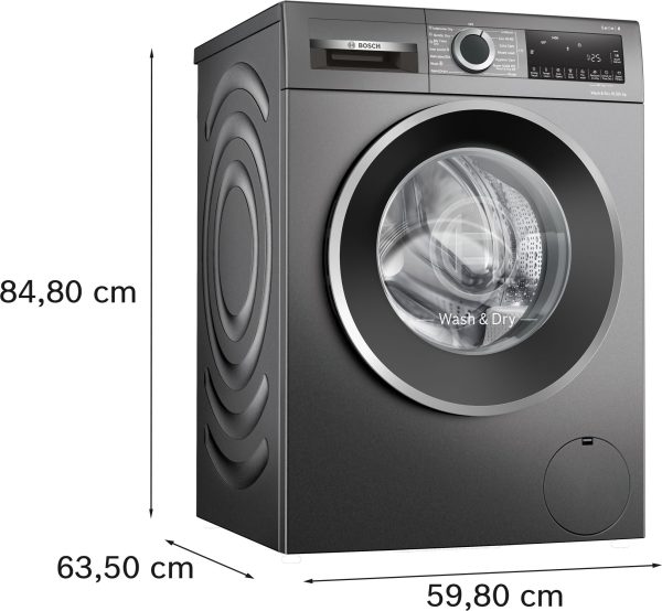 Bosch Serie 6 WNG254R1GB Wifi Connected 10.5Kg   6Kg Washer Dryer with 1400 rpm - Cast Iron Grey - D Rated Discount