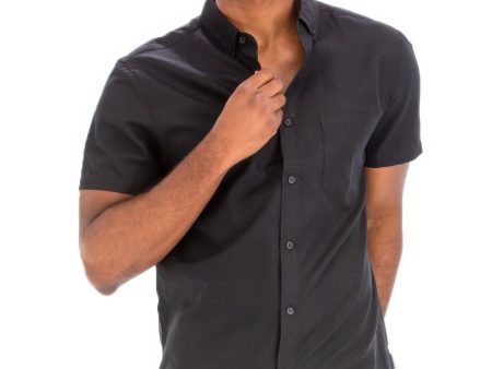 Men s Casual Short Sleeve Solid Shirt Supply