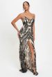 Spaghetti Strap Art Deco Sequins Maxi Dress Hot on Sale