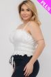 Plus Size Tiered Shirred Body Crop Top Sale