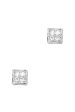 Secret Box Square Stone Stud Earring For Cheap