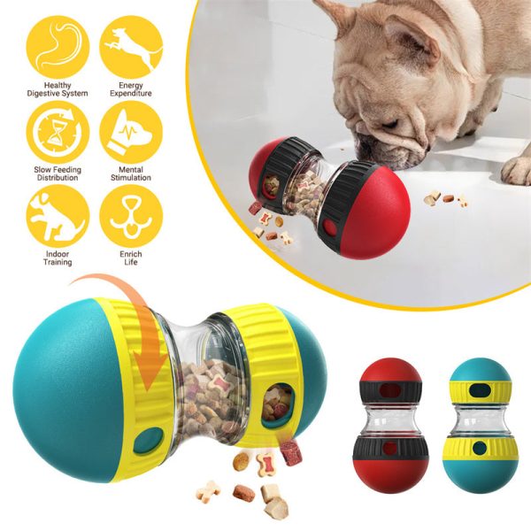 Food Dispensing Dog Toy Tumbler Leaky Food Ball Puzzle Toys Interactive Slowly Feeding Protect Stomach Increase Intelligence Pets Toy Pet Products Supply