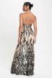 Spaghetti Strap Art Deco Sequins Maxi Dress Hot on Sale