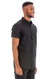 Men s Casual Short Sleeve Solid Shirt Supply