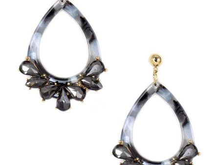 Acetate Rhinestone Teardrop Dangle Earring Online