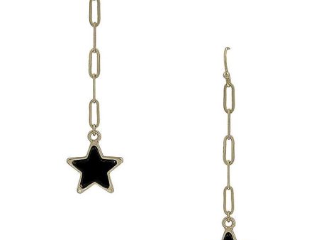 Chain Link Marble Star Earring For Sale