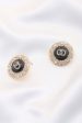 Double Circle Round Metal Earring Online now