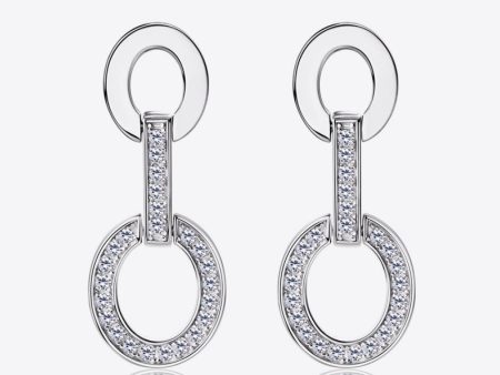 Moissanite 925 Sterling Silver Earrings For Sale