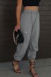 Drawstring Elastic Waist Pants with Pockets Online Hot Sale