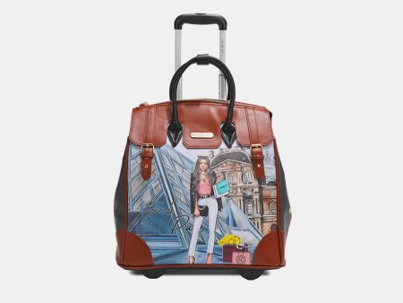 Nicole Lee USA Printed Rolling Tote Bag For Discount