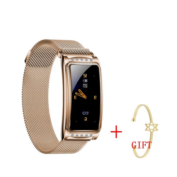 F28 Women Smart Watch For Android IOS Heart Rate Measuring Blood Pressure Monitor Women s Bracelet Waterproof Fitness Bracelet Fashion