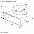 Neff Z861SI1 90° Adaptor   Converter Flat to Round 150mm Online Hot Sale