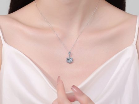 1 Carat Moissanite Zircon 925 Sterling Silver Necklace Fashion