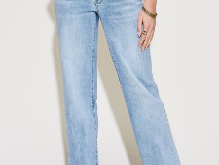 Judy Blue Full Size V Front Waistband Straight Jeans on Sale