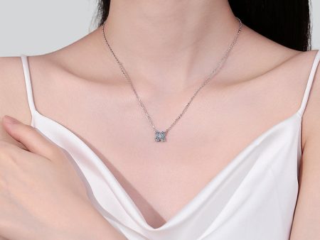 1.26 Carat Moissanite 925 Sterling Silver Geometric Shape Pendant Necklace Online