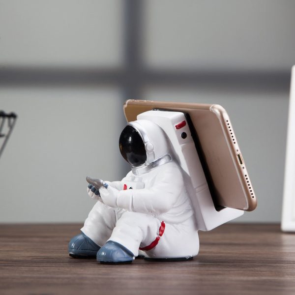 Simple Astronaut Mobile Phone Stand Student Desktop Holder Cute Spaceman Cell Phone Holder Creative Gift Small Desk Decoration Online Hot Sale