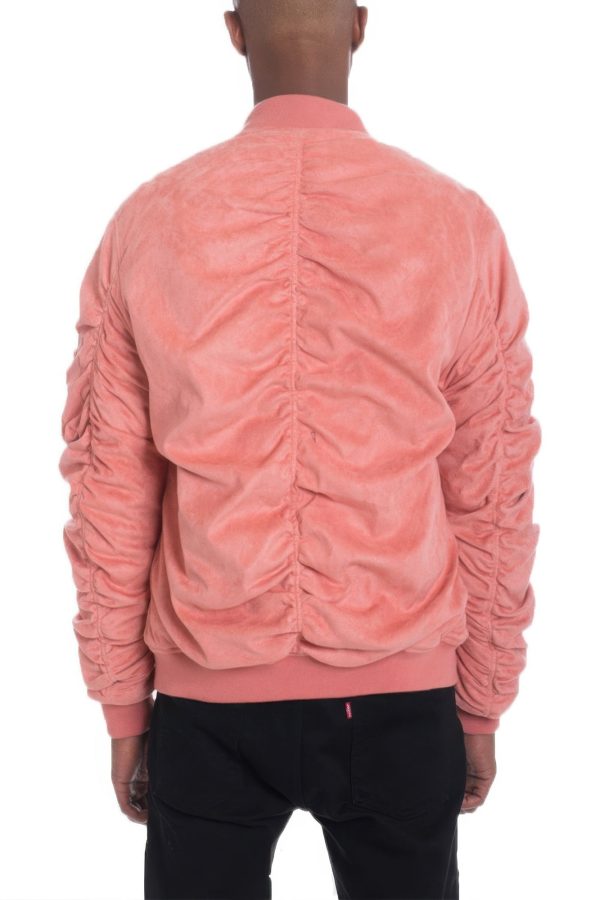 Mirosuede Scrunched Bomber Jacket Cheap