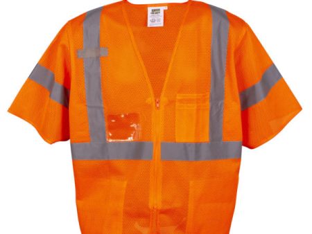 Cordova Class 3 Orange Mesh Vest w zipper V3000 Hot on Sale