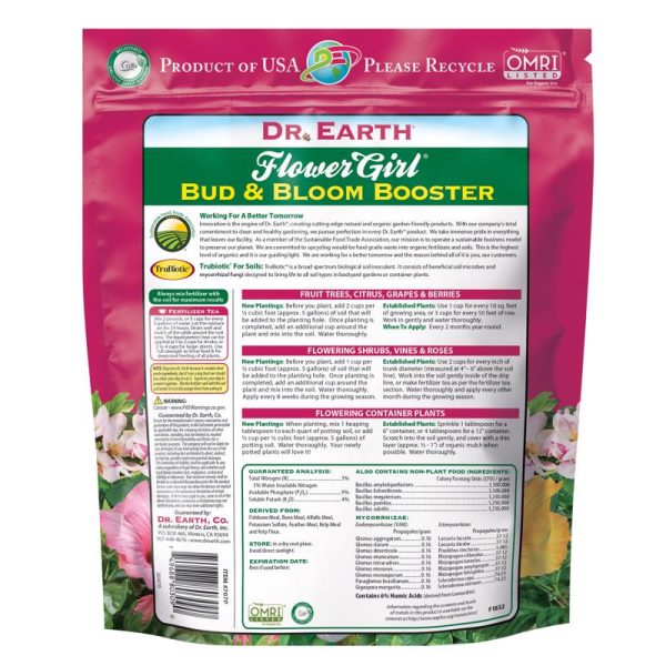 Dr. Earth Flower Girl Organic Granules Rose, Citrus Plant Food 4 lb For Discount