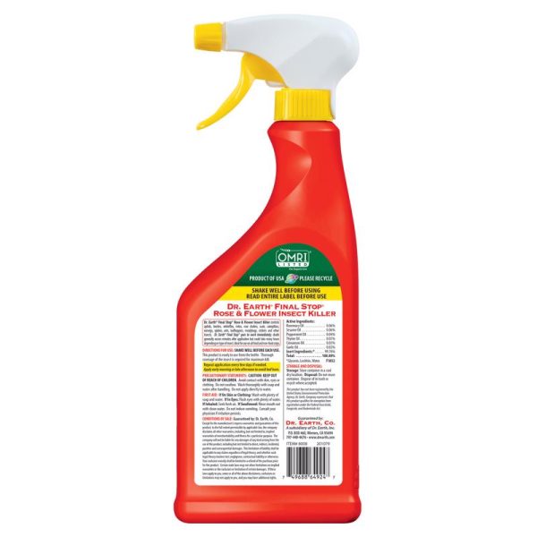 Dr. Earth Final Stop Rose & Flower Organic Insect Killer Liquid 24 oz Online Sale